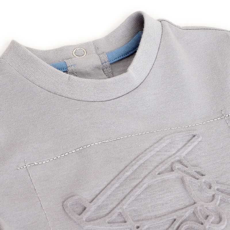 Boys Medium Grey Graphic Printed Short Sleeve T-Shirt image number 2